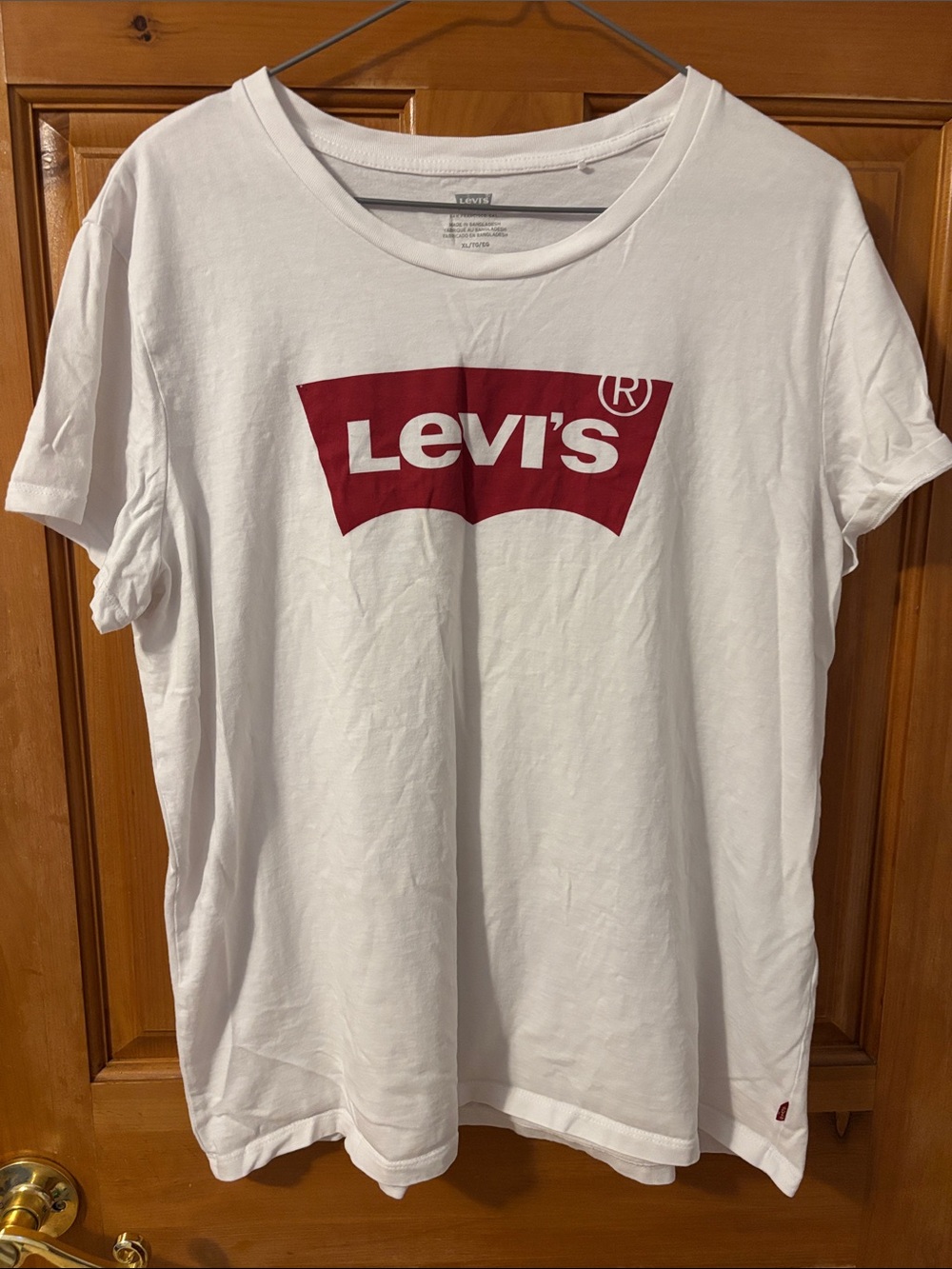 Levi's White T-Shirt with Red Logo